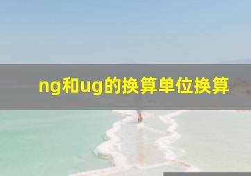 ng和ug的换算单位换算(