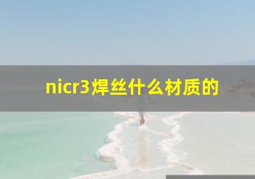 nicr3焊丝什么材质的