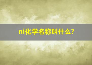 ni化学名称叫什么?