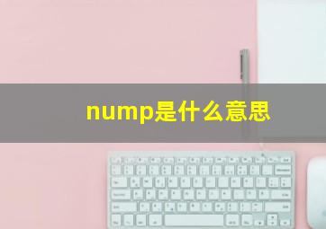 nump是什么意思