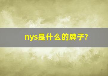 nys是什么的牌子?