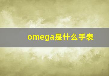 omega是什么手表(