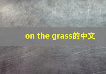 on the grass的中文