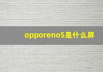 opporeno5是什么屏(