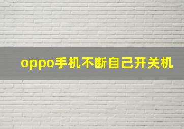 oppo手机不断自己开关机