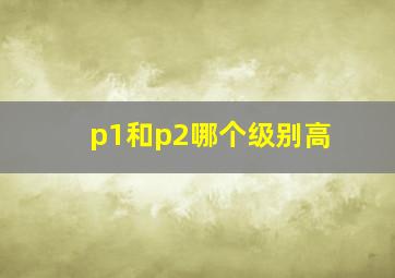 p1和p2哪个级别高