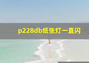 p228db纸张灯一直闪