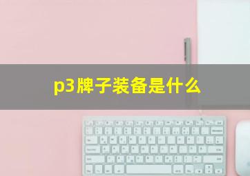 p3牌子装备是什么(