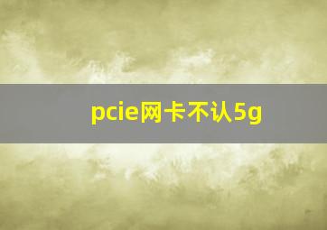 pcie网卡不认5g