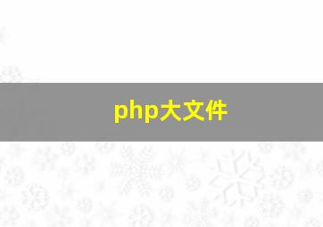 php大文件