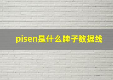 pisen是什么牌子数据线