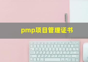 pmp项目管理证书