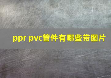 ppr pvc管件有哪些带图片