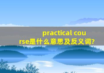 practical course是什么意思及反义词?