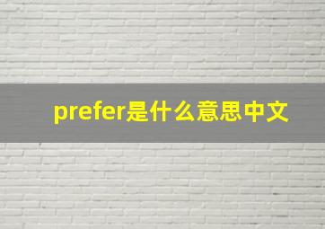 prefer是什么意思中文