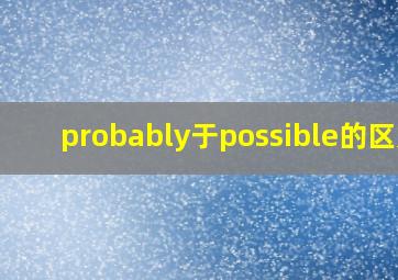 probably于possible的区别