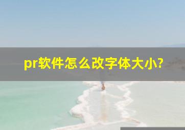 pr软件怎么改字体大小?