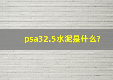 psa32.5水泥是什么?