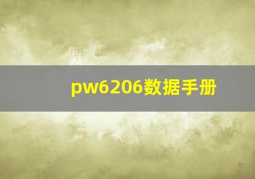 pw6206数据手册