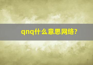 qnq什么意思网络?