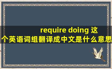 require doing 这个英语词组翻译成中文是什么意思?