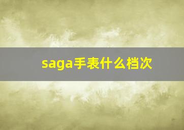 saga手表什么档次(