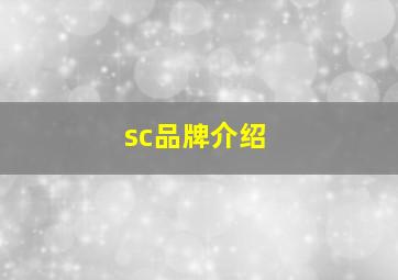 sc(品牌介绍) 