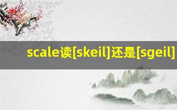 scale读[skeil]还是[sgeil](