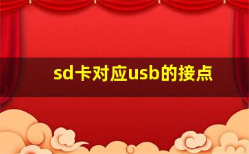 sd卡对应usb的接点