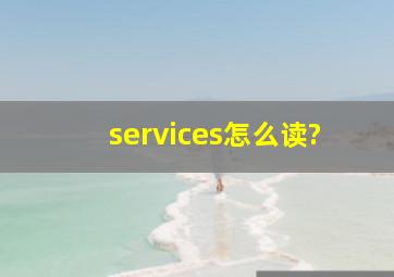 services怎么读?