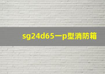 sg24d65一p型消防箱