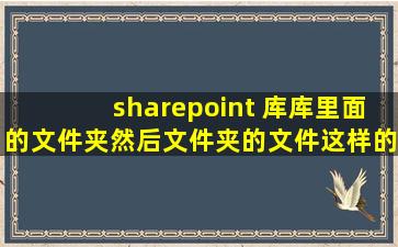 sharepoint 库,库里面的文件夹,然后文件夹的文件。这样的结构在...