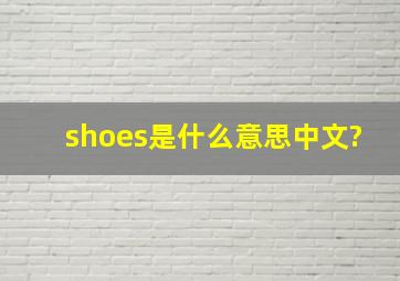 shoes是什么意思中文?