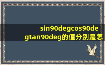 sin90°,cos90°,tan90°的值分别是怎样推算出来的? 画图传上来也行