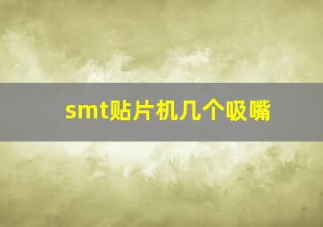 smt贴片机几个吸嘴