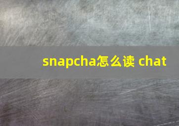 snapcha怎么读 (chat)