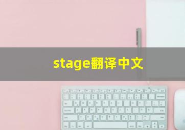 stage翻译中文