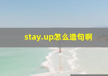 stay.up怎么造句啊