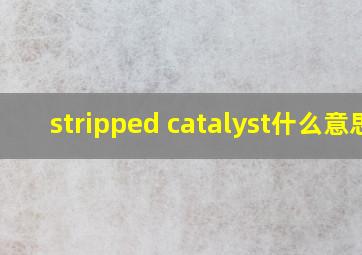 stripped catalyst什么意思