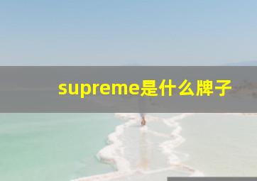 supreme是什么牌子(