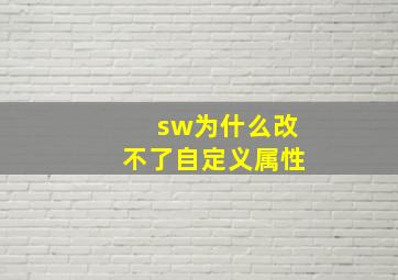 sw为什么改不了自定义属性