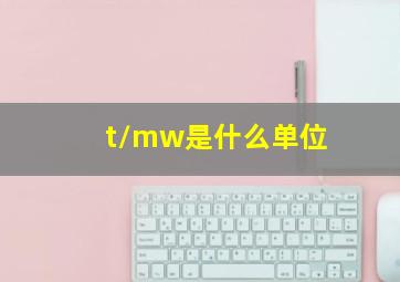 t/mw是什么单位