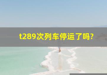 t289次列车停运了吗?