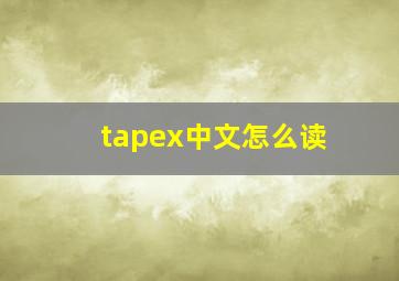 tapex中文怎么读