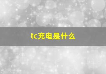 tc充电是什么(