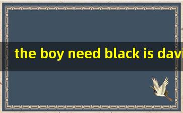 the boy need black is david 什么意思