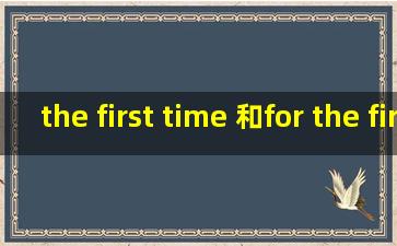 the first time 和for the first time区别例句