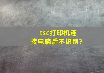 tsc打印机连接电脑后不识别?