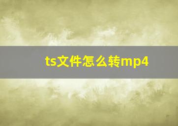 ts文件怎么转mp4