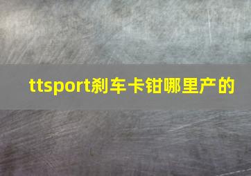 ttsport刹车卡钳哪里产的